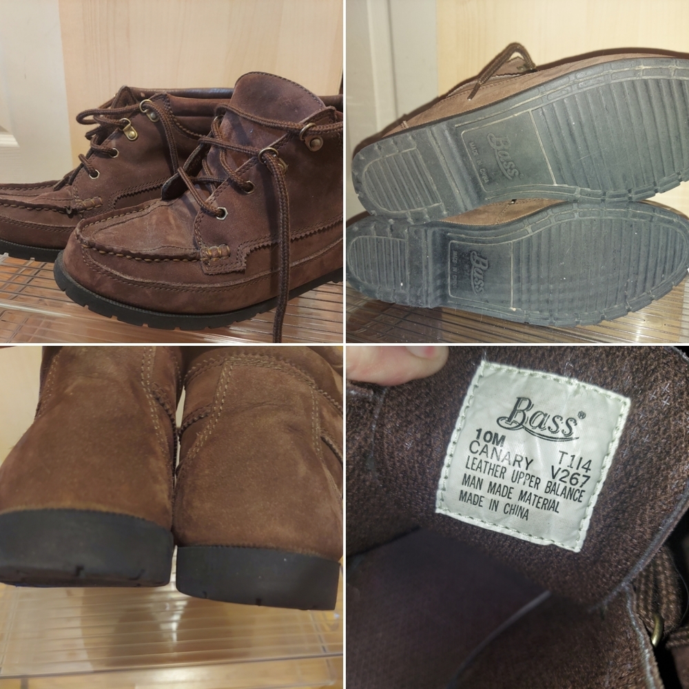Bass Women’s Brown Leather Moc Toe Boots - Canary Size 10